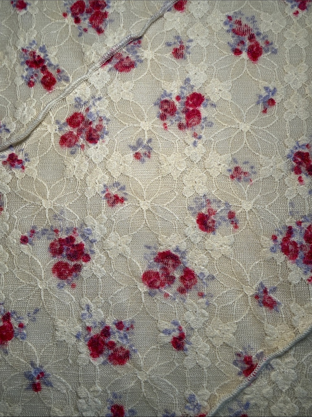 NWT Art Class Girls Cream Lace Top with Pink Floral Print Size Large 10/12 - Picture 4 of 8